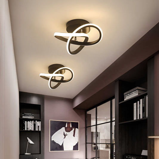 LED Ceiling Light – Elegant Swirl Design Lamp for Home Office Decor
