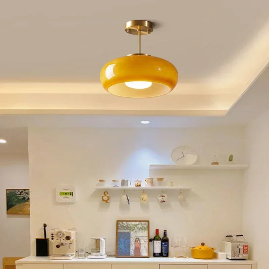 LED Pendant Light – Modern Glass Hanging Fixture for Home Office Decor