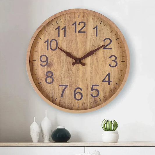 Wooden Wall Clock – Stylish Durable Home Office Decor for Modern Interiors