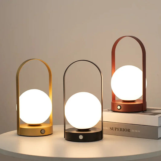 Outdoor LED Table Lamp – Rechargeable Waterproof Stylish Lighting for Patio