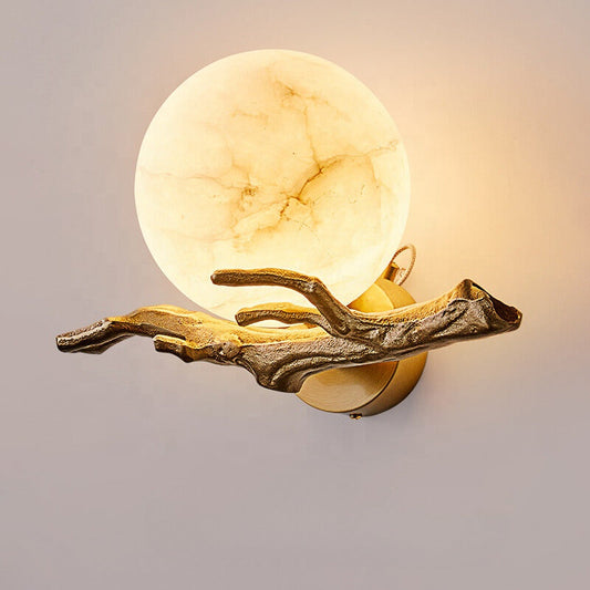 Wall Lamp – Elegant Copper Marble Table Lamp for Home Office Decor